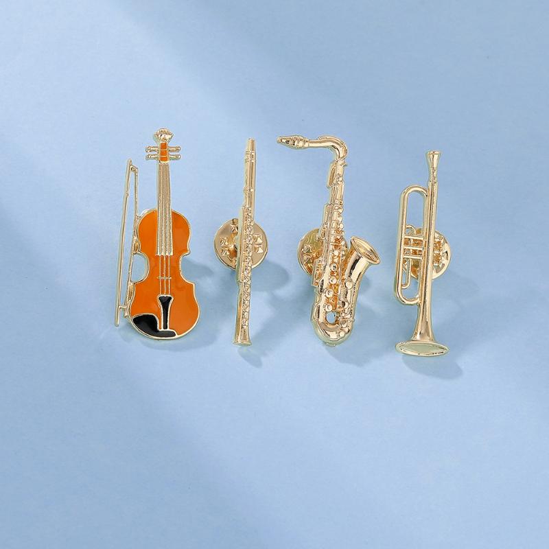 1 قطعة دبابيس معدنية ذهبية مطل - مراجعة Musical Instrument In Orchestra وسعره
