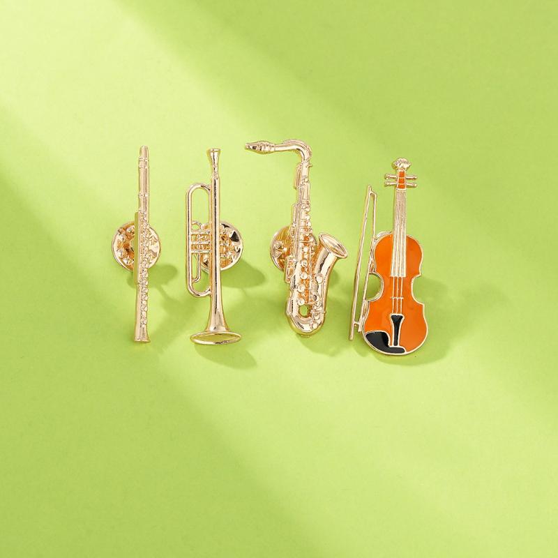 1 قطعة دبابيس معدنية ذهبية مطل - مراجعة Musical Instrument In Orchestra وسعره